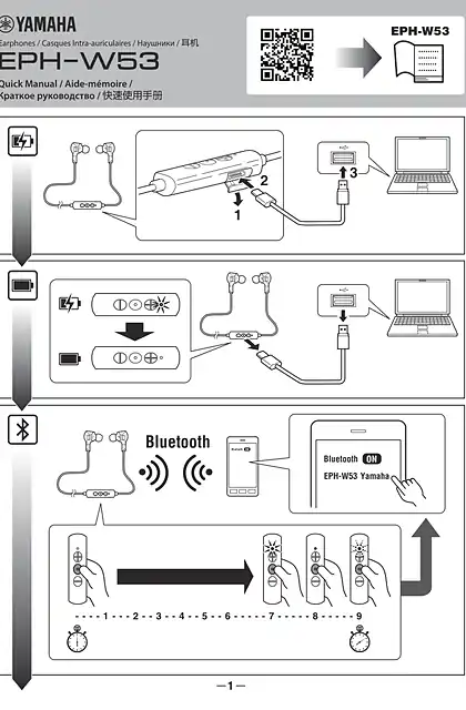 yamaha雅马哈EPH-W53 Quick Manual